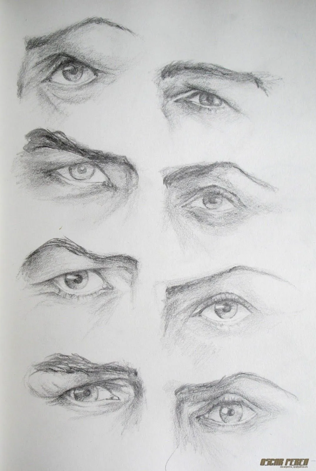 Sketching: Ojos - Lapiz