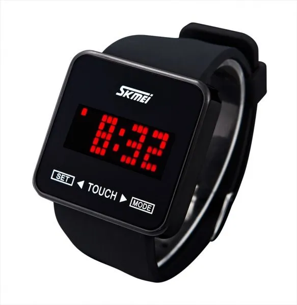 Skmei 0950 reloj Luz LED Japones Pantalla Tactil Digital Texto ...