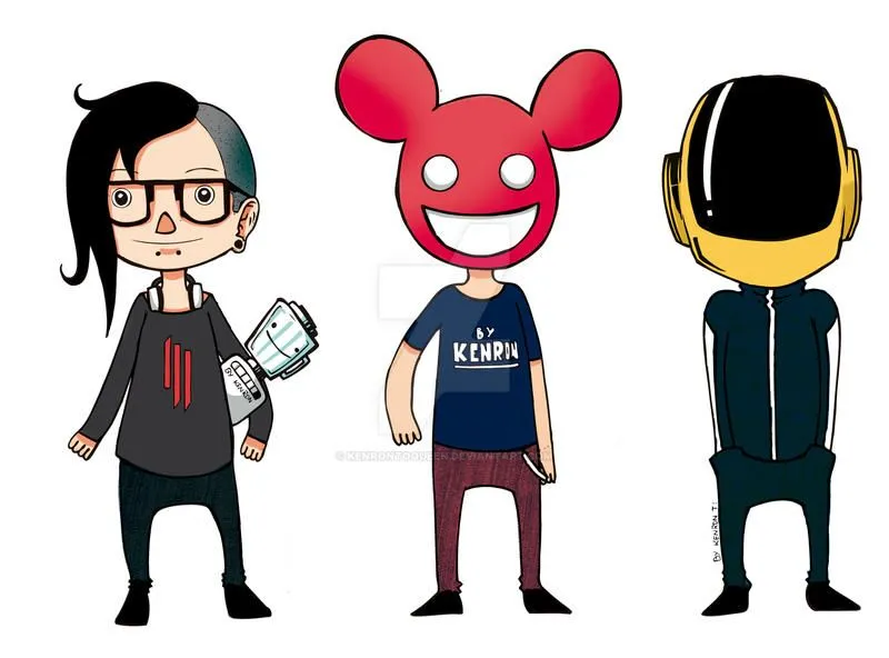 Skrillex-deadmau and Daft Punk by KenronToqueen on DeviantArt