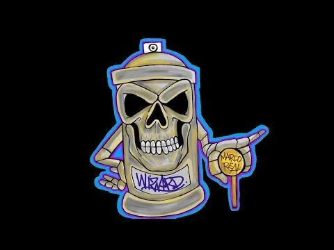 skull spraycan characters by wizard - YouTube