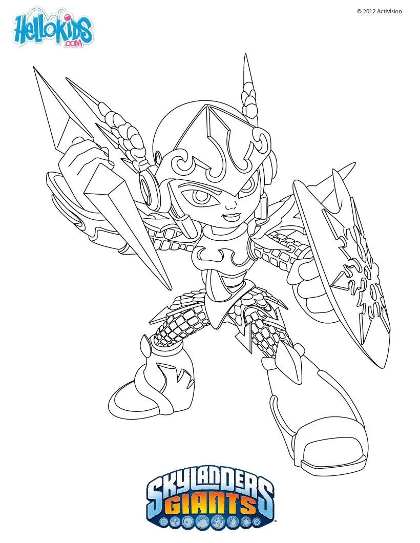 Skylanders GIANTS coloring pages - CHILL