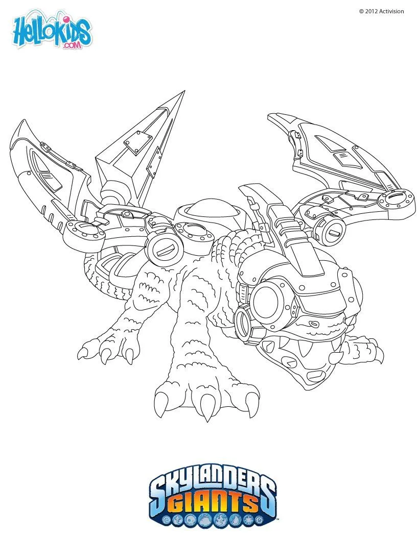 SKYLANDERS GIANTS zum Ausmalen - TREEREX zum Ausmalen SKYLANDERS GIANTS zum Ausmalen - TREEREX zum Ausmalen