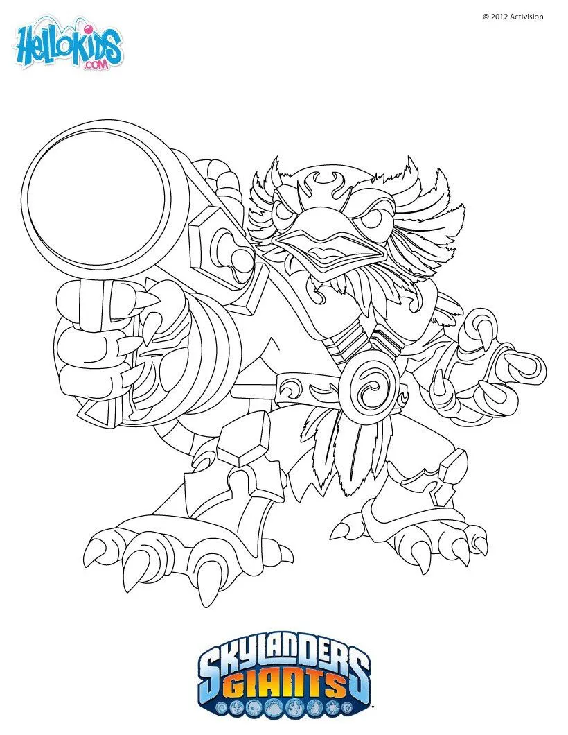 SKYLANDERS GIANTS zum Ausmalen : 17 kostenlose Malbögen für Kinder