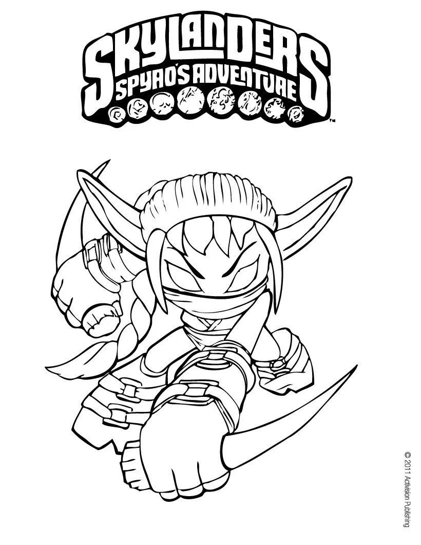 SKYLANDERS SPYRO'S ABENTEUER zum Ausmalen - STEALTH ELF zum Ausmalen SKYLANDERS SPYRO'S ABENTEUER zum Ausmalen - STEALTH ELF zum Ausmalen