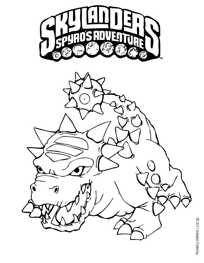 Skylanders SPYRO'S ADVENTURE coloring pages - BASH Skylanders SPYRO'S ADVENTURE coloring pages - BASH