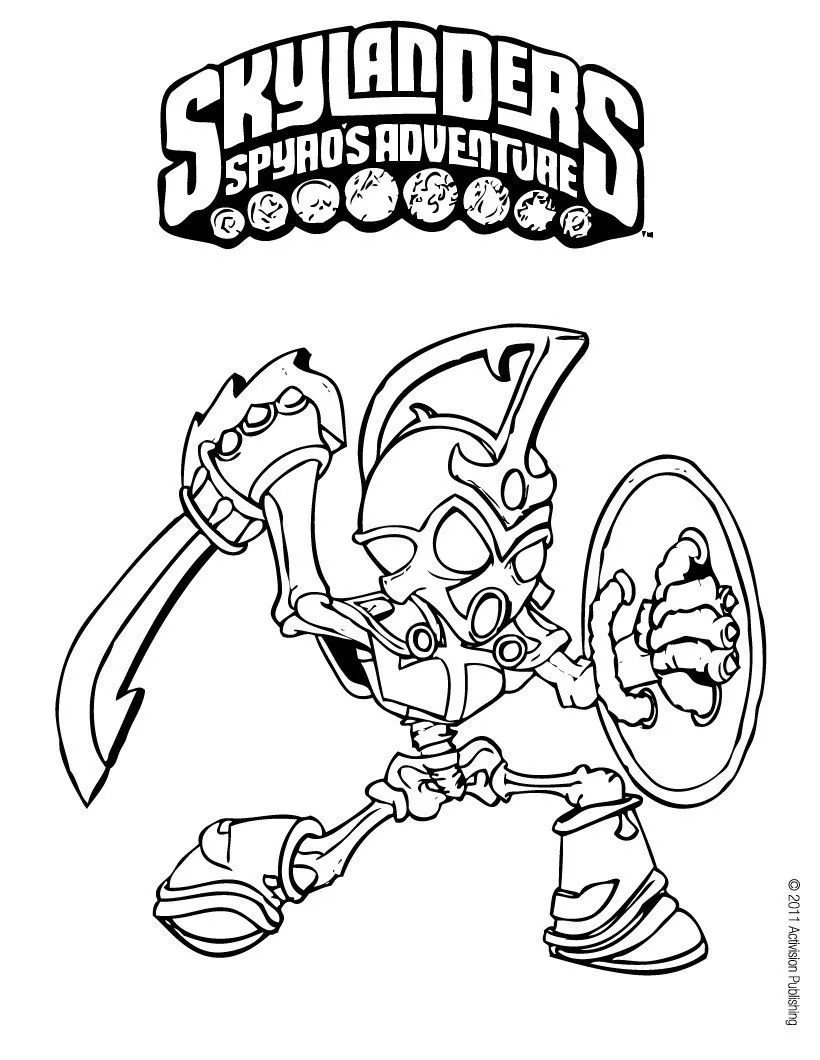Skylanders SPYRO'S ADVENTURE coloring pages - CHOP CHOP