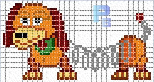 Slinky Dog Toy Story perler pattern - Patrones Beads / Plantillas ...