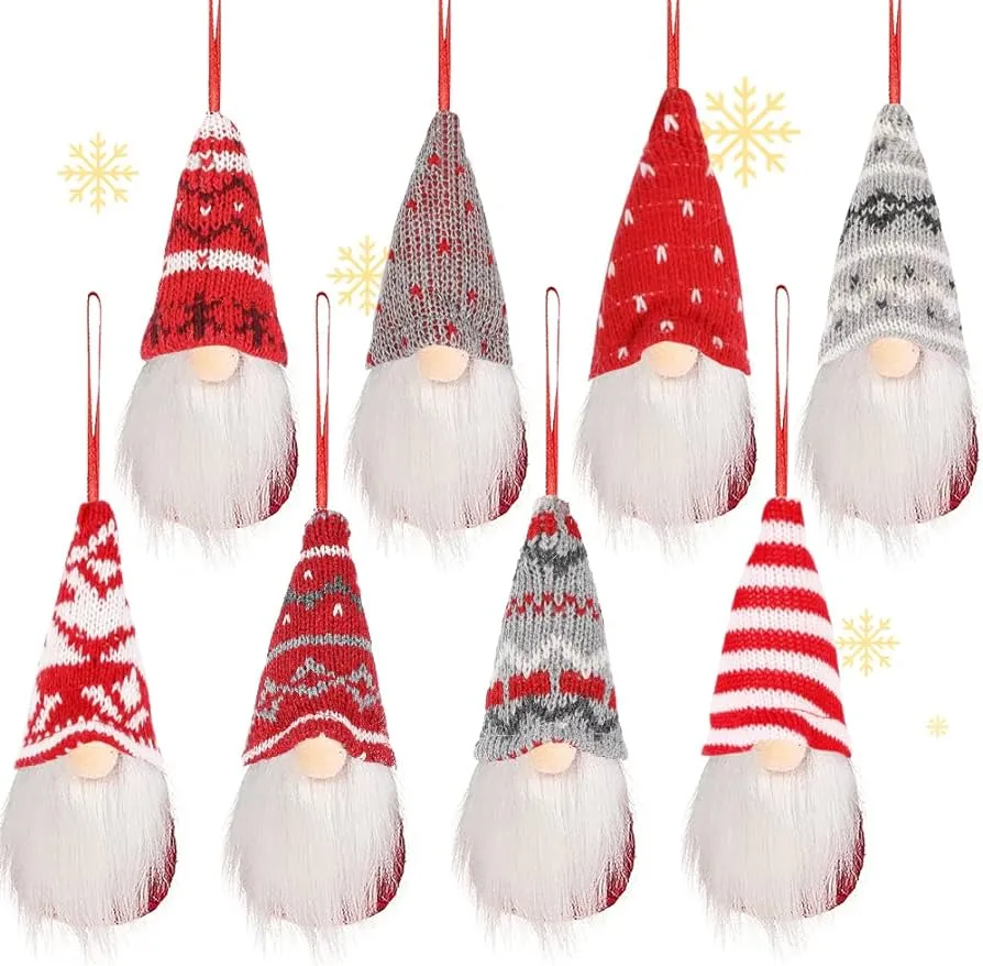 SlowTon Gnomos Colgantes para Árbol de Navidad, Duendes Elfos de Fieltro Navide os Hechos a Manos, Mu ecos de Santa Papá Noel Adorno Decoración de Navidad Fiesta Vacación para Hogar (Rojo-Gris) : SlowTon Gnomos Colgantes para Árbol de Navidad, Duendes Elfos de Fieltro Navide os Hechos a Manos, Mu ecos de Santa Papá Noel Adorno Decoración de Navidad Fiesta Vacación para Hogar (Rojo-Gris) :