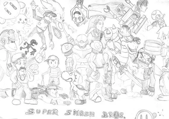 smash bros brawl Colouring Pages