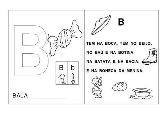 Smile trocando ideias!: Atividades diversas alfabetização letra B