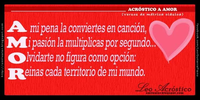 Smileater 2nd: ACROSTICO DE AMOR - AMAR (con rima)