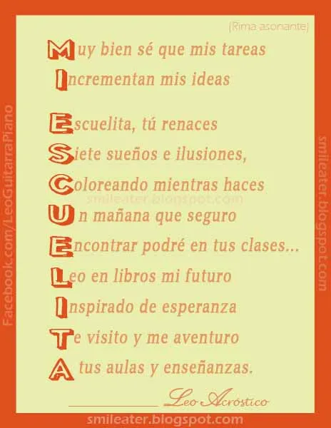 Smileater 2nd: ACRÓSTICOS - ACROSTICS - PROPIOS, SUGERIDOS ... Smileater 2nd: ACRÓSTICOS - ACROSTICS - PROPIOS, SUGERIDOS ...
