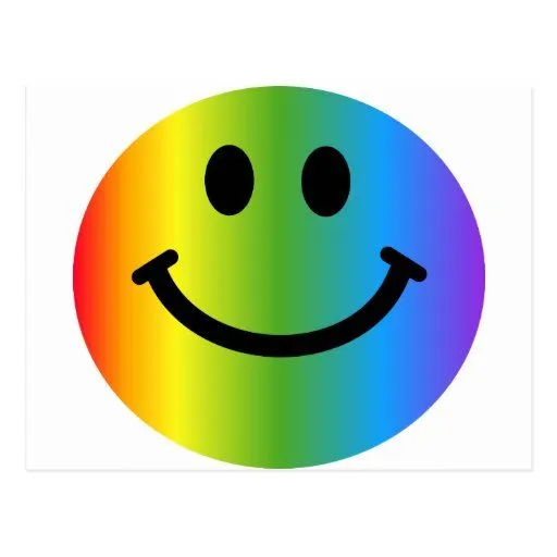 Smiley del arco iris tarjeta postal de Zazzle. Smiley del arco iris tarjeta postal de Zazzle.