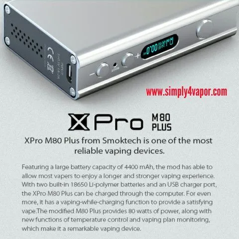 Smok Xpro M80 Box Mod – SIMPLY 4 VAPOR | Simply 4 Vapor | Pinterest