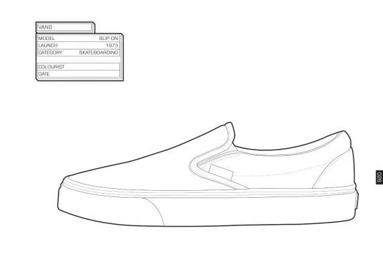 Sneaker colouring book