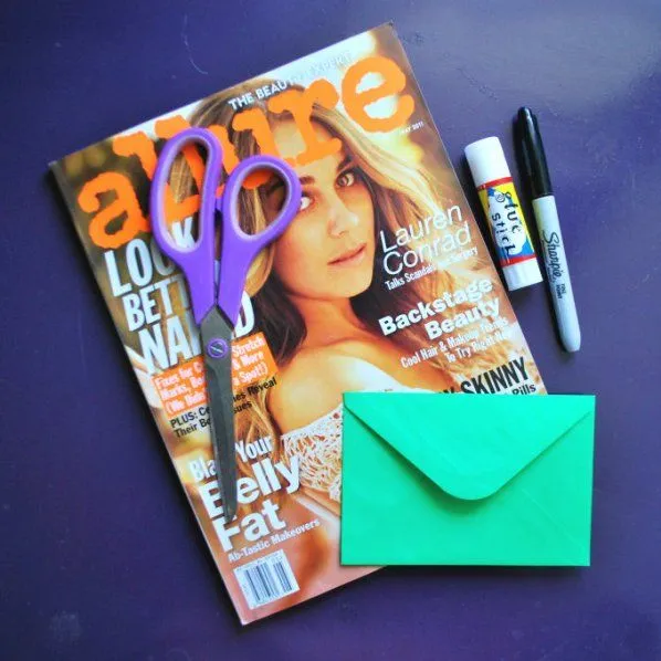 Sobres con hojas de revistas - Guía de MANUALIDADES Sobres con hojas de revistas - Guía de MANUALIDADES