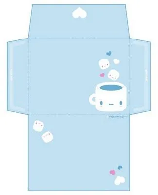 SOBRE PARA CARTA DE COLOR AZUL PARA IMPRIMIR : INFANTIL Y PARA NIÑOS.