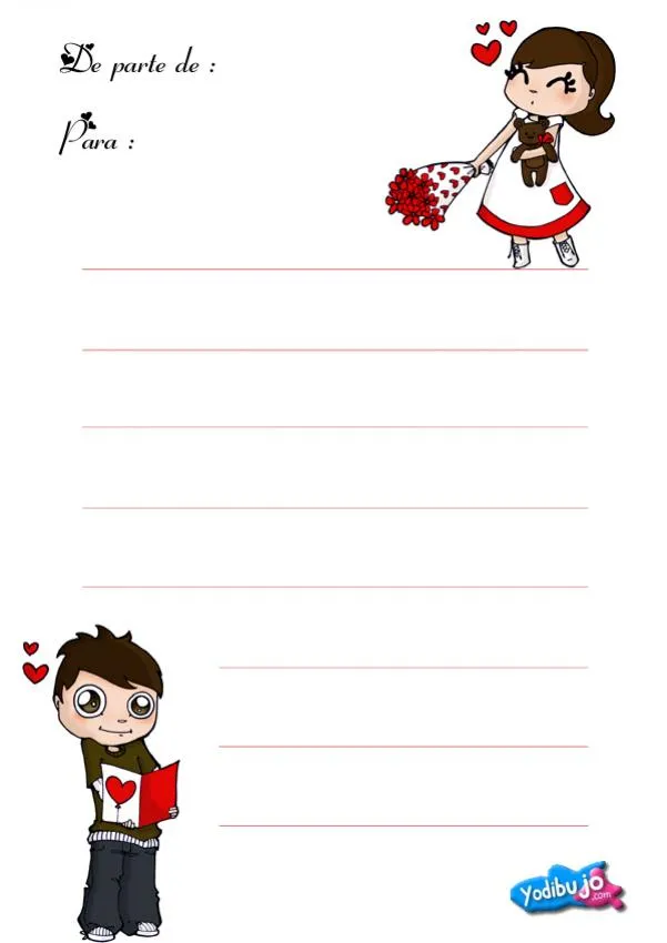 Sobres y papel de carta combinados - Amor sincero Sobres y papel de carta combinados - Amor sincero