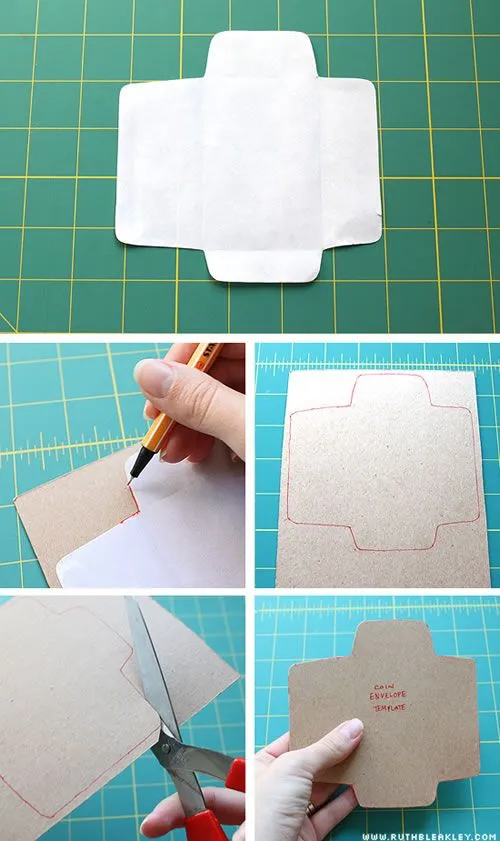 Sobres de papel para tarjetas - Guía de MANUALIDADES Sobres de papel para tarjetas - Guía de MANUALIDADES