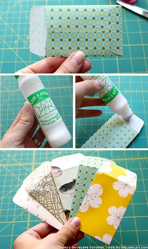 Sobres de papel para tarjetas - Guía de MANUALIDADES Sobres de papel para tarjetas - Guía de MANUALIDADES