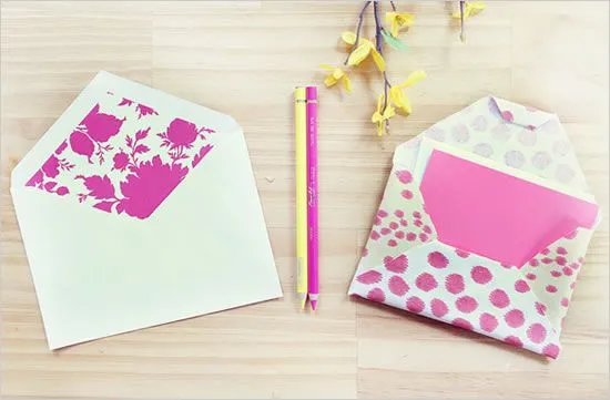 Sobres de tela para invitaciones - Guía de MANUALIDADES Sobres de tela para invitaciones - Guía de MANUALIDADES