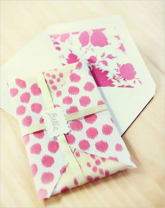 Sobres de tela para invitaciones - Guía de MANUALIDADES Sobres de tela para invitaciones - Guía de MANUALIDADES