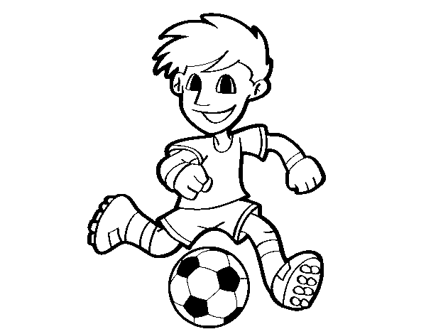 Soccer player with ball coloring page - Coloringcrew.com Soccer player with ball coloring page - Coloringcrew.com