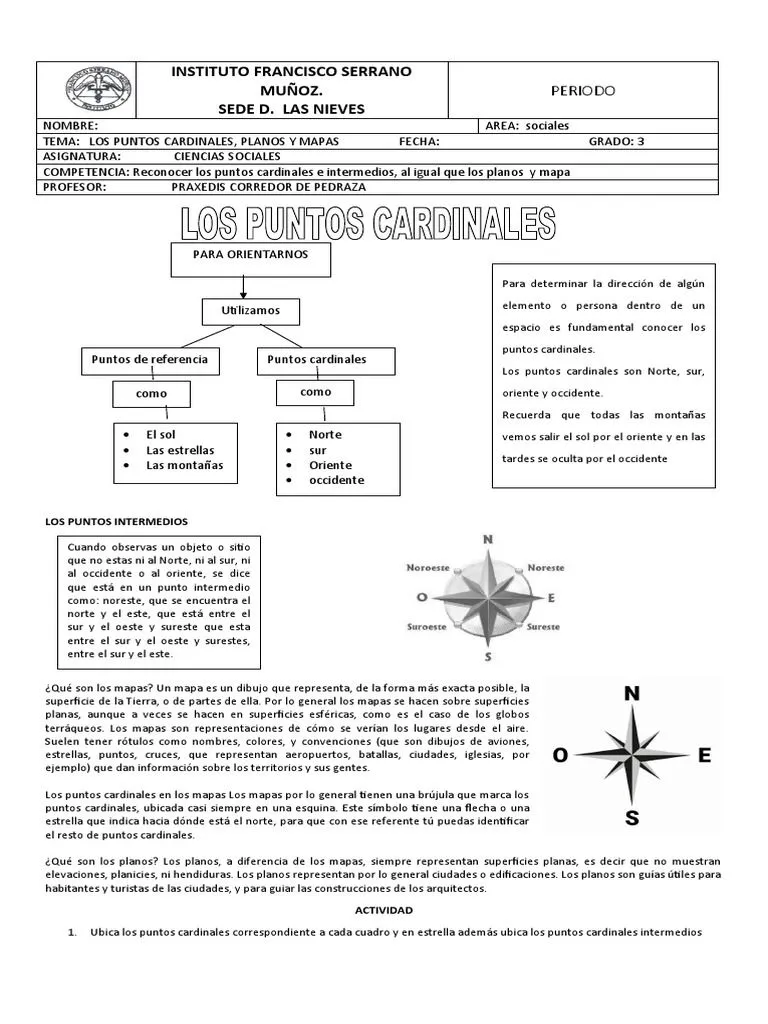 Sociales Tercero 2... Puntos Cardinales | PDF | Mapa | Geografía Sociales Tercero 2... Puntos Cardinales | PDF | Mapa | Geografía