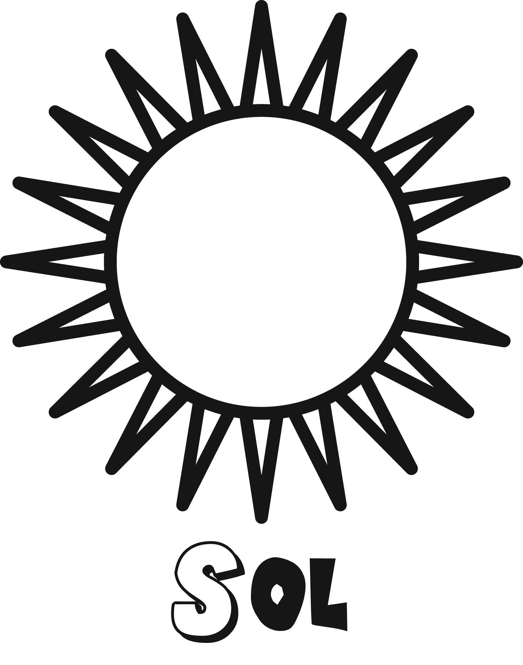 Sol: Dibujos para colorear