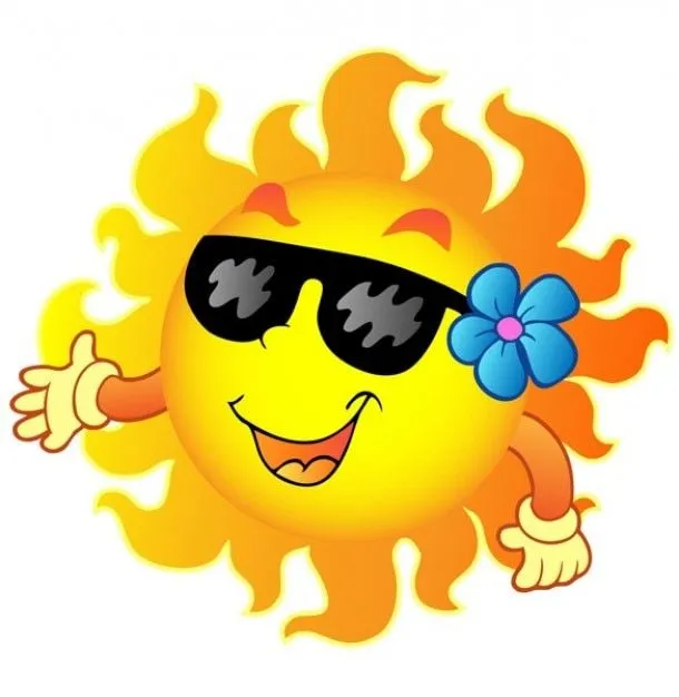 Sol feliz con gafas de sol y la ilustración de dibujos animados de ... Sol feliz con gafas de sol y la ilustración de dibujos animados de ...