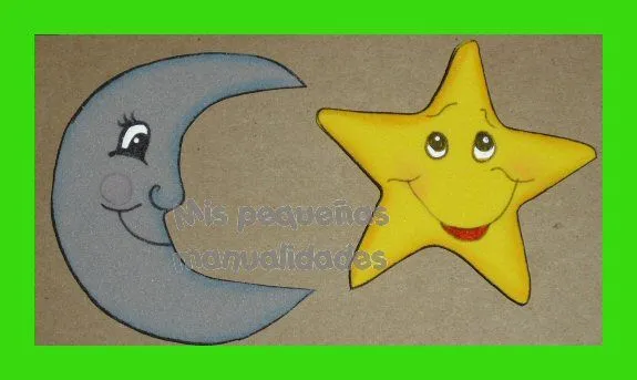 Sol y luna en foami - Imagui