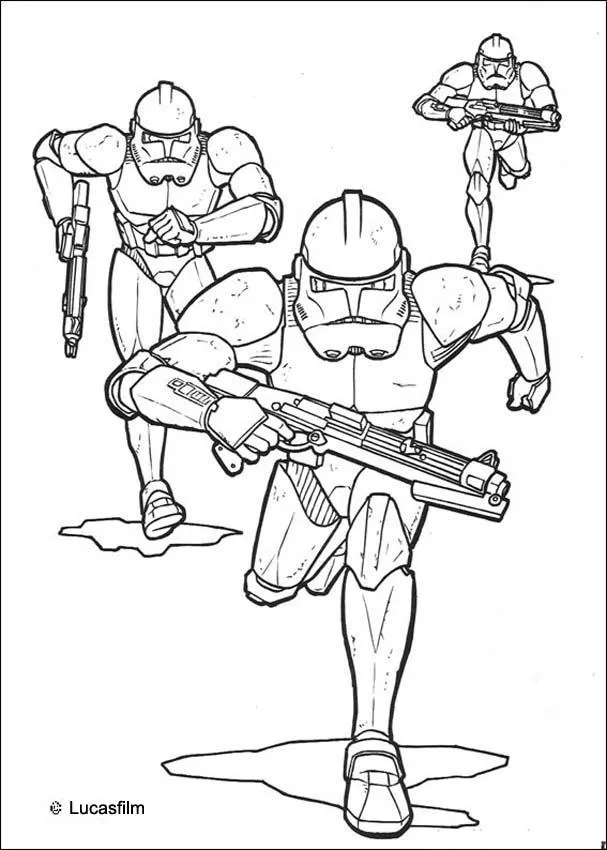 Soldados Clones del Emperio - Dibujos para colorear CLONES STAR WARS