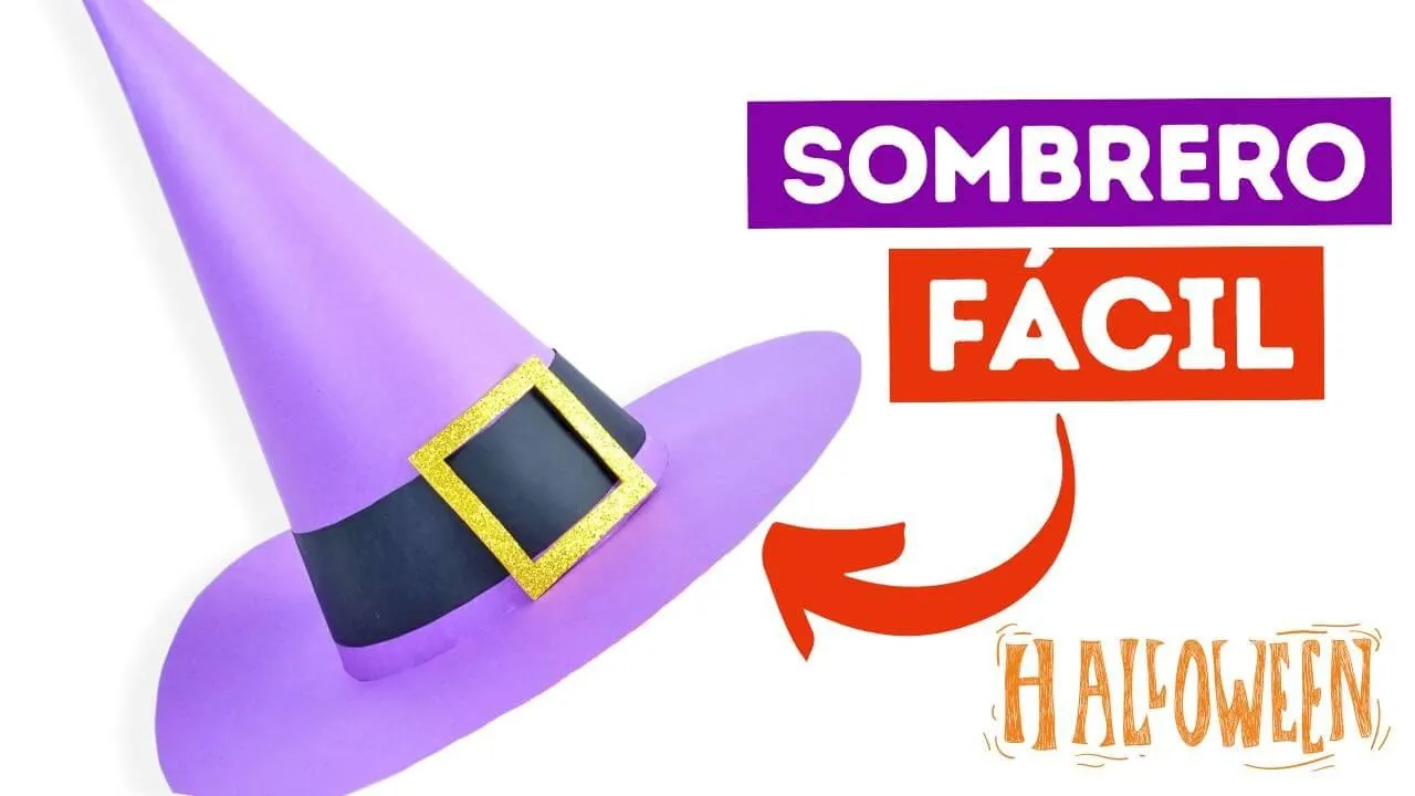 Cómo hacer un sombrero de bruja con cartulina - Manualidades Play