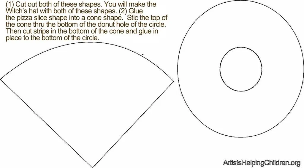 Sombrero de bruja para imprimir y usar - Jugar y Colorear Sombrero de bruja para imprimir y usar - Jugar y Colorear