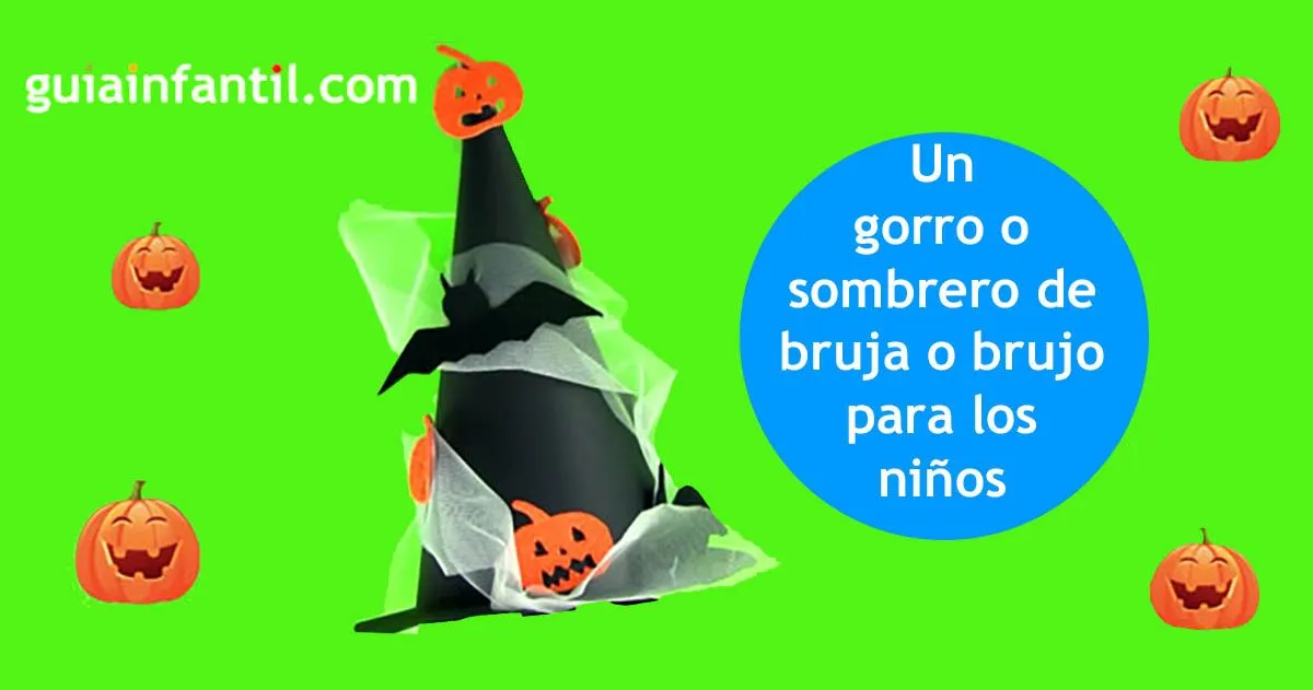 Sombrero de bruja. Manualidades con cartulina para niños Sombrero de bruja. Manualidades con cartulina para niños