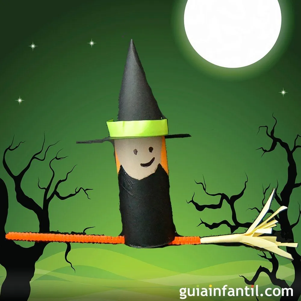 Sombrero de bruja. Manualidades con cartulina para niños