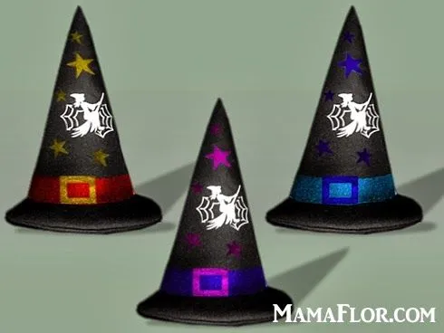 Como hacer un Sombrero de Bruja - Manualidades MamaFlor Como hacer un Sombrero de Bruja - Manualidades MamaFlor