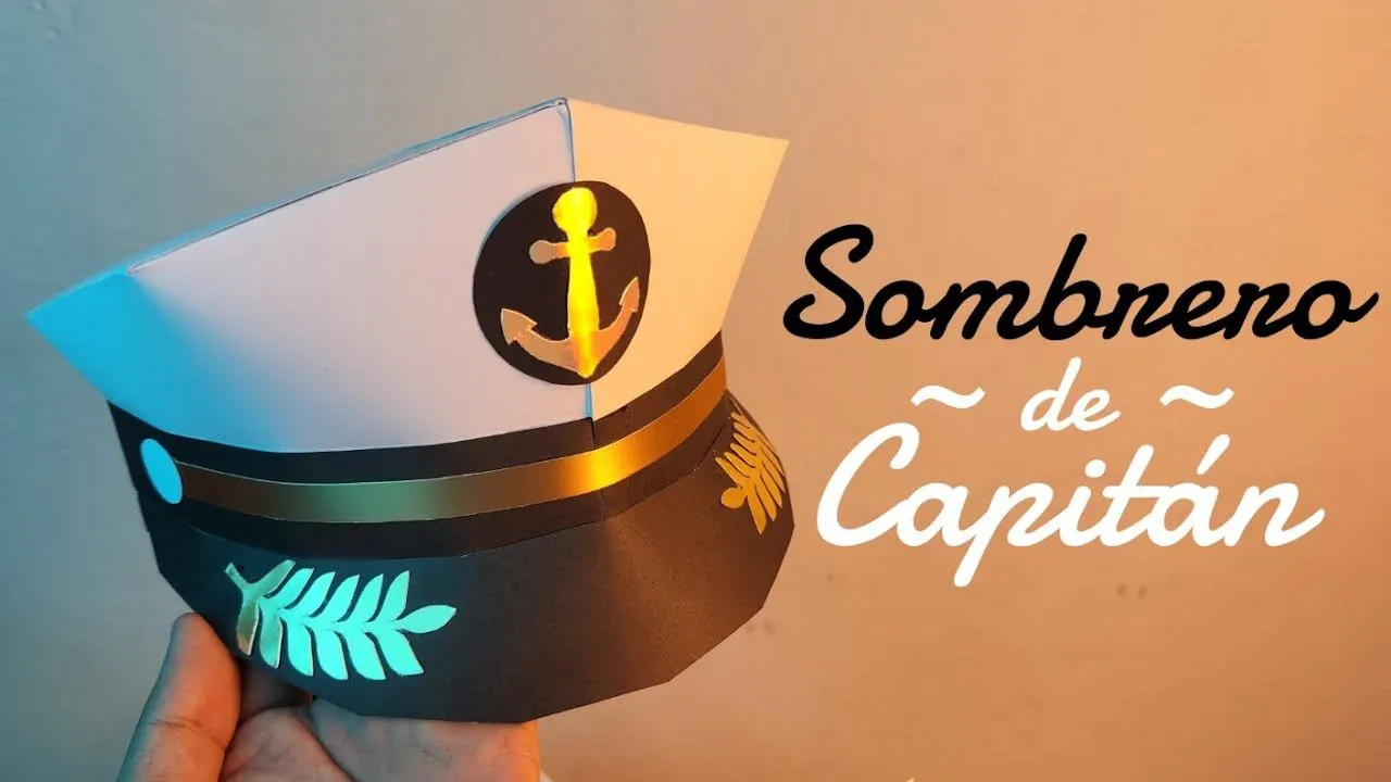Cómo hacer un Sombrero de Capitán con Cartulina muy fácil y rápido - Momuscraft - YouTube Cómo hacer un Sombrero de Capitán con Cartulina muy fácil y rápido - Momuscraft - YouTube