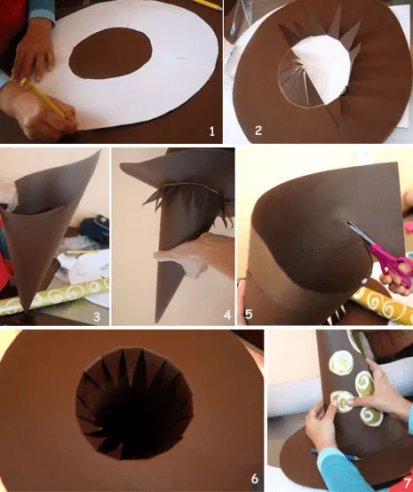 COMO REALIZAR UN SOMBRERO DE CARTULINA - Imagui COMO REALIZAR UN SOMBRERO DE CARTULINA - Imagui