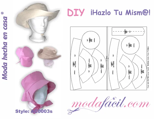 Sombrero Casual reversible para Adultos en tres tallas