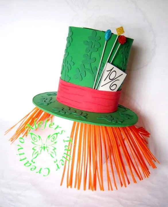 Sombrero de copa (sombrerero loco) elaborado en foami, para ... Sombrero de copa (sombrerero loco) elaborado en foami, para ...