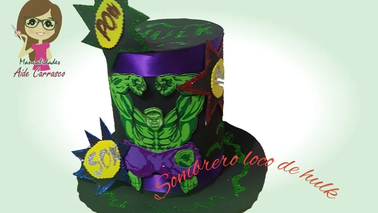 COMO HACER SOMBRERO LOCO DE HULK - YouTube