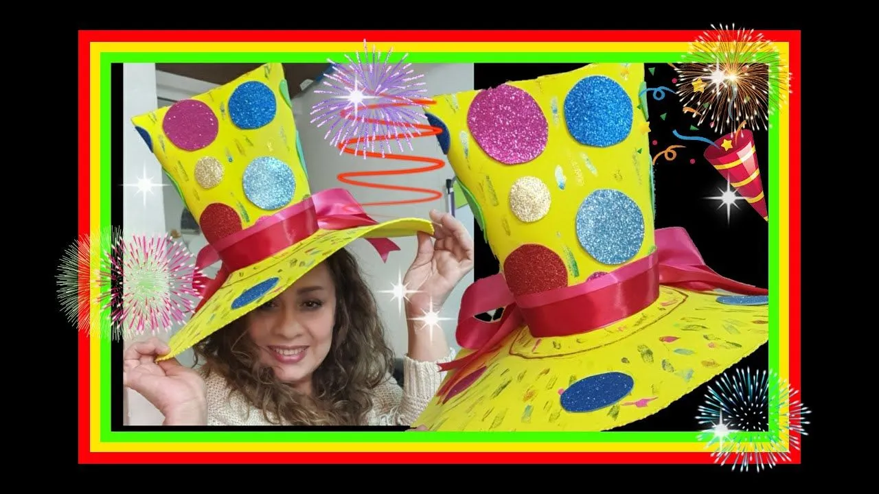 COMO HACER SOMBRERO LOCO SICODELICO AMARILLO PARA NIÑOS - YouTube COMO HACER SOMBRERO LOCO SICODELICO AMARILLO PARA NIÑOS - YouTube