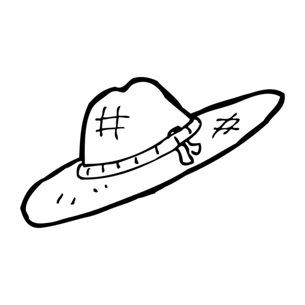 sombrero de paja de dibujos animados — Vector stock ... sombrero de paja de dibujos animados — Vector stock ...