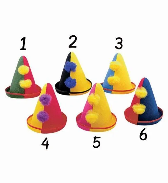 Sombrero payaso "modelo 3" (infantil) | Sombreros, Gorros y Cascos ...