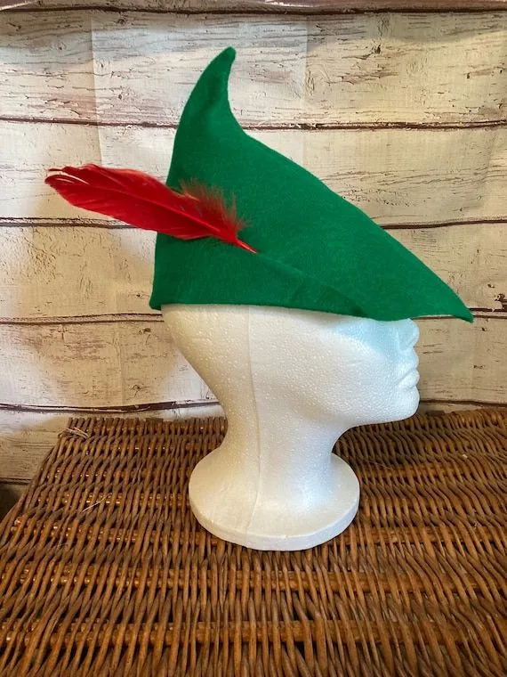 Sombrero Robin Hood Peter Pan Woodland con plumas reales en - Etsy España