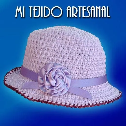 Sombreros para niña tejidos a crochet - Imagui