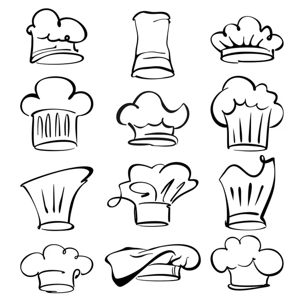 Sombreros de chef de dibujos animados colección de ilustración ...