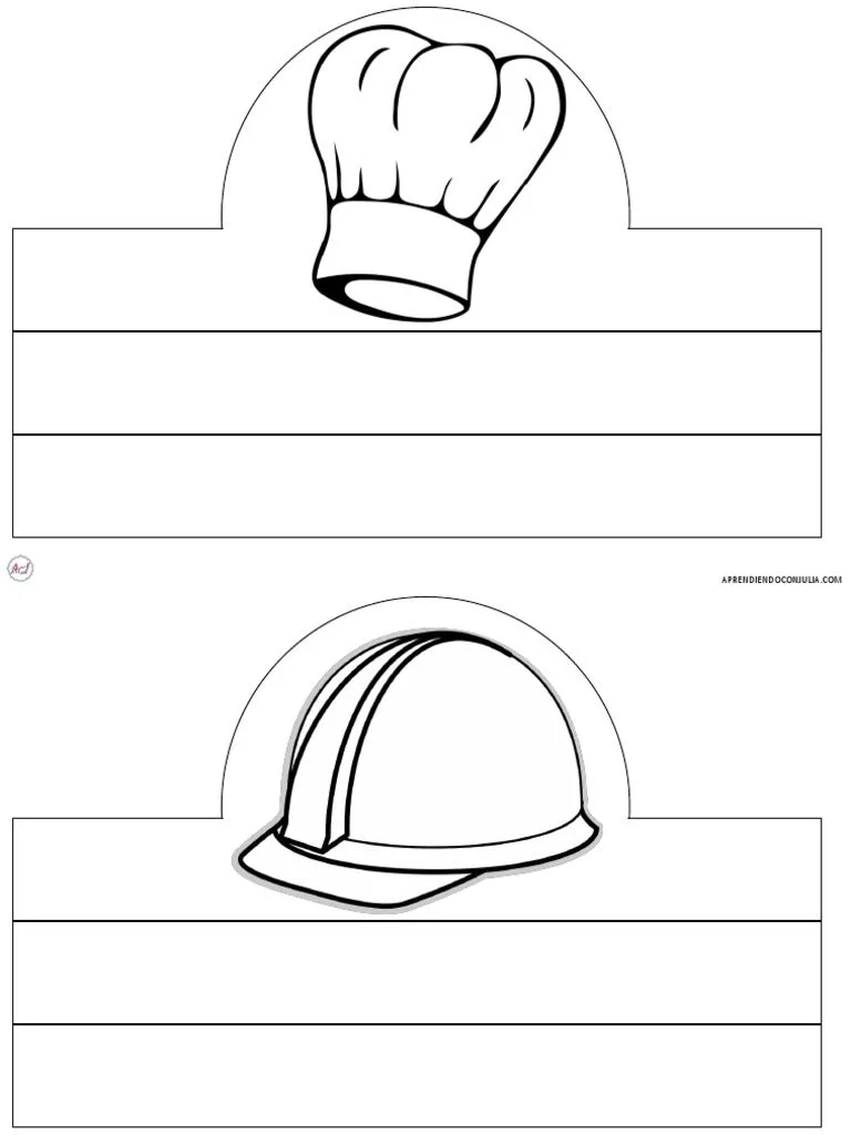 Sombreros de Profesiones para Imprimir | PDF Sombreros de Profesiones para Imprimir | PDF