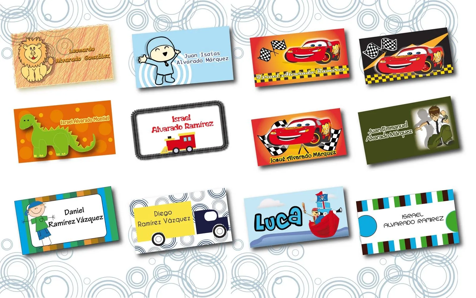 Some of my Designing: Tarjetas de presentación NIÑOS Some of my Designing: Tarjetas de presentación NIÑOS